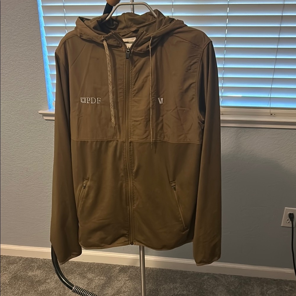 Vuori Brown Windbreaker Lightweight Hooded Jacket